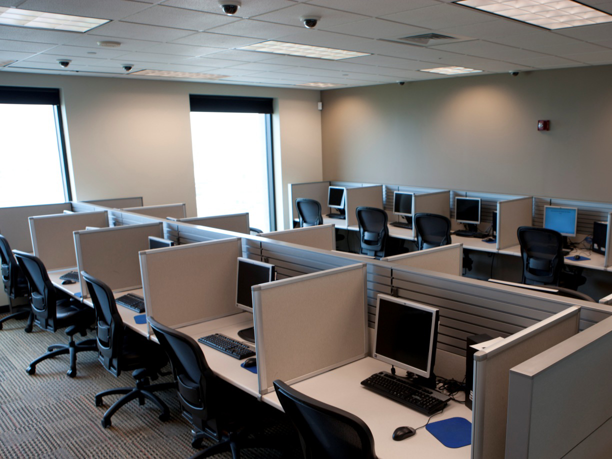 Modern computer testing stations at Success Testing
